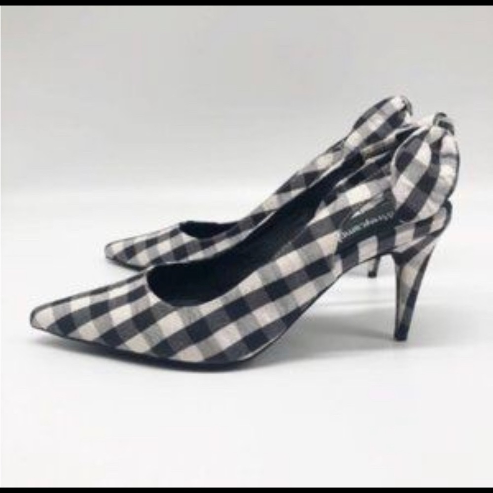 New in Box Jeffrey Campbell Gingham Heels Size 5